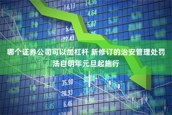 哪个证券公司可以加杠杆 新修订的治安管理处罚法自明年元旦起施行