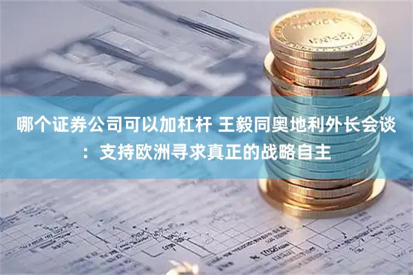 哪个证券公司可以加杠杆 王毅同奥地利外长会谈：支持欧洲寻求真正的战略自主